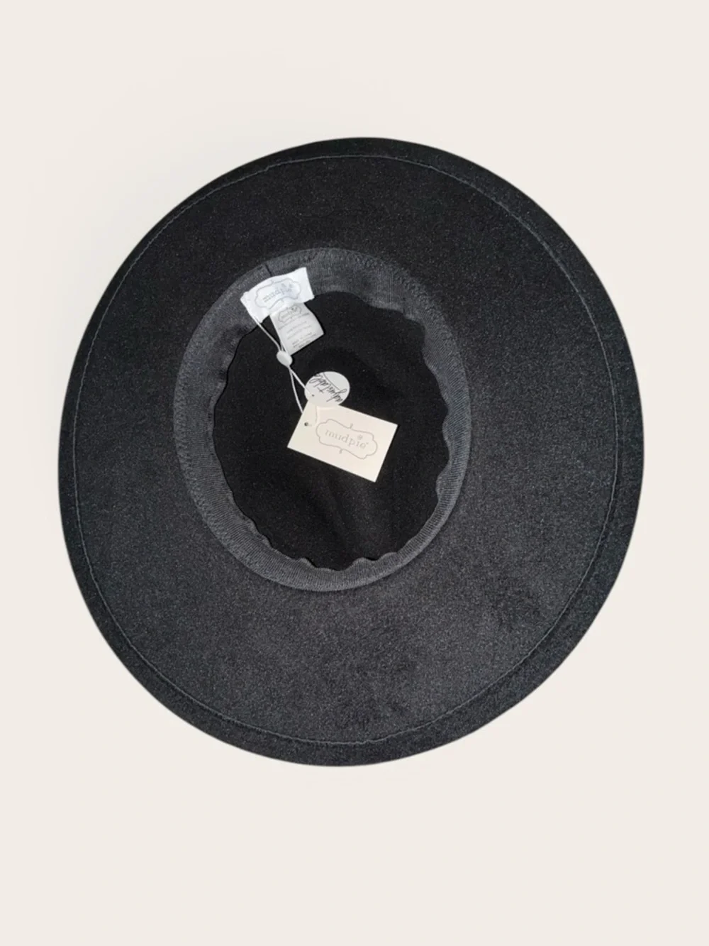 Mud Pie Black Felt Leopard Band Fedora